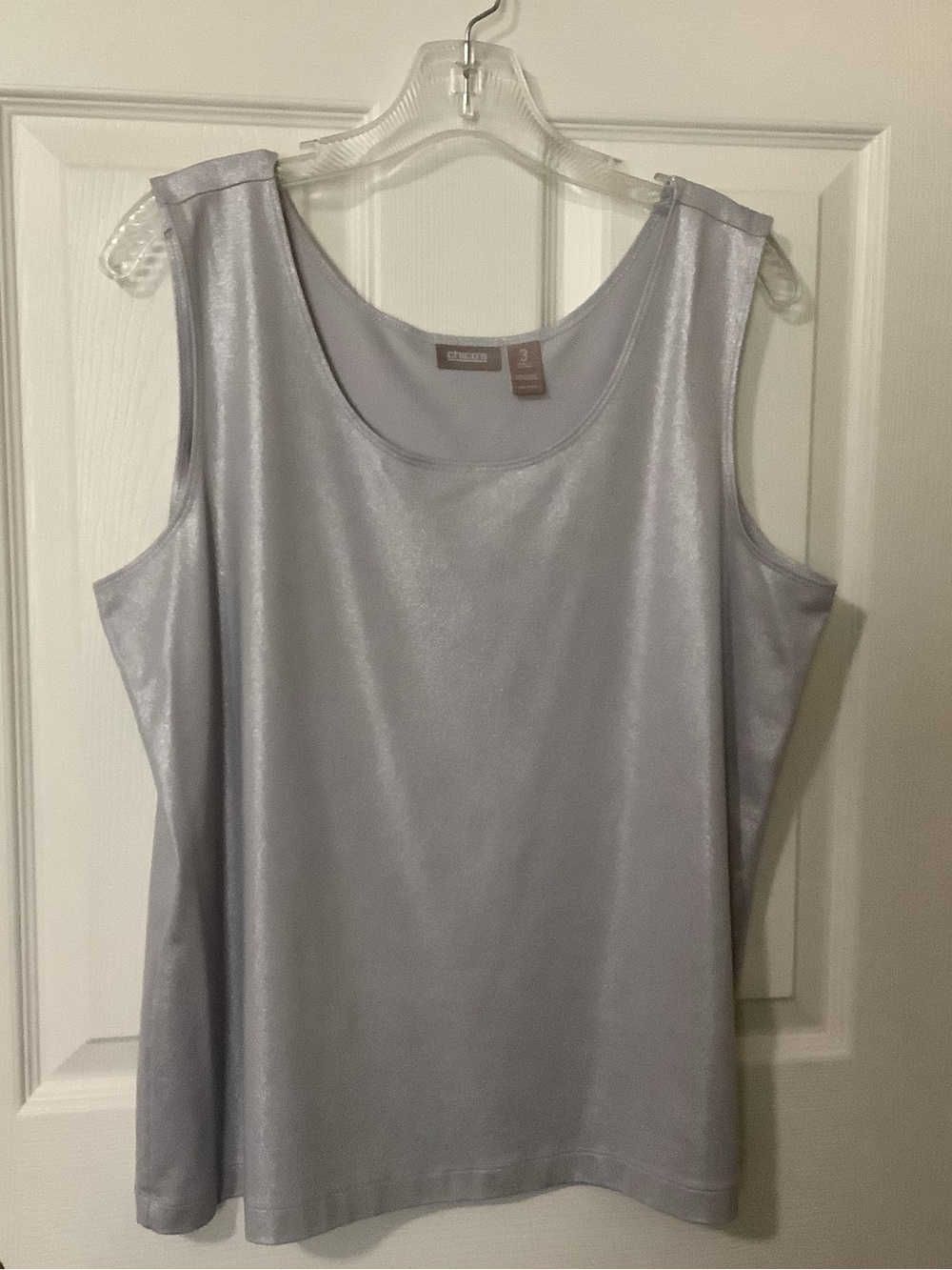 Chico's Shimmery Silver 3 XL Tank